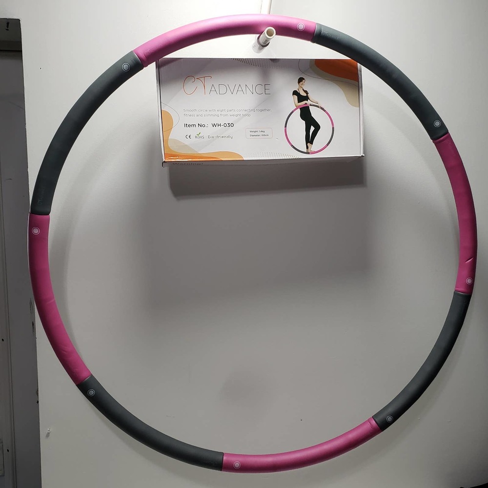 Weighted Pink & Gray Hula hoop, Everyone Wants A Toned Core